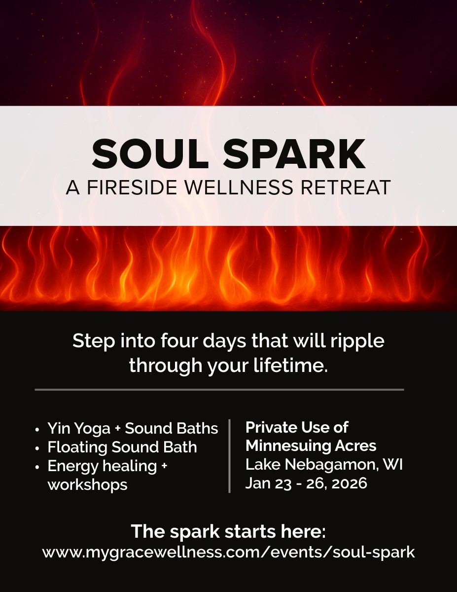 Soul Spark Fireside Wellness Retreat Flyer